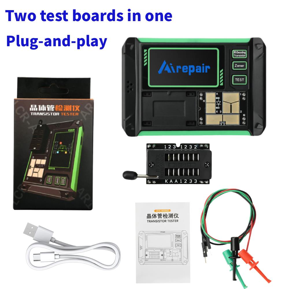 Diy Home Electronics Lab - LCR-AR1 多機能トランジスタテスター 静電容量抵抗 MOSFET 三極管ダイオード 電子部品テストメーター