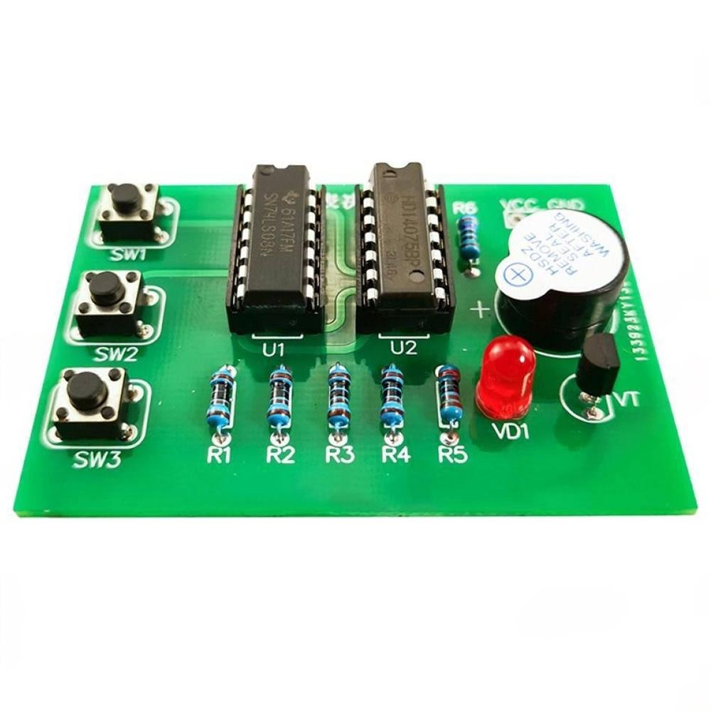 Diy Home Electronics Lab - 3人用投票機製作キット DIY ノンゲート投票機 デジタル回路実験キット 学生の電子原理実験用キット