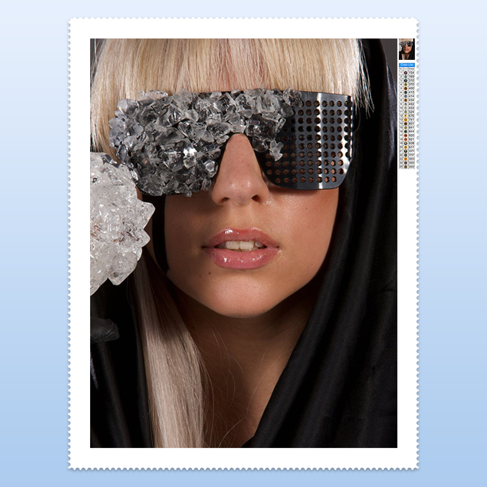 Diy Electronics Art - L-Lady G-Gaga ダイヤモンドペインティング電子音楽ロック歌手 DIY ダイヤモンド刺繍ホームルーム壁装飾ポップアート