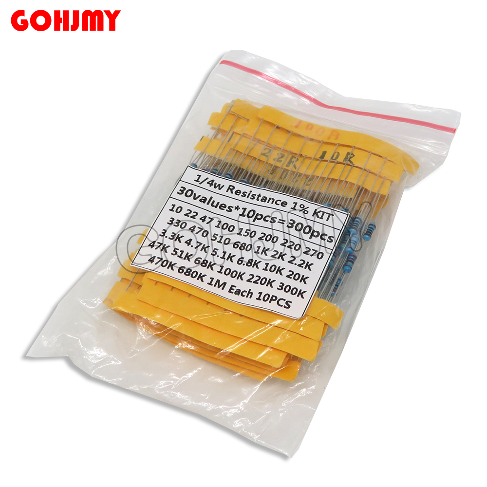 Resistor Kit 1 4W - 30 種類 1/4W 抵抗 1% 金属皮膜抵抗器パック詰め合わせキット