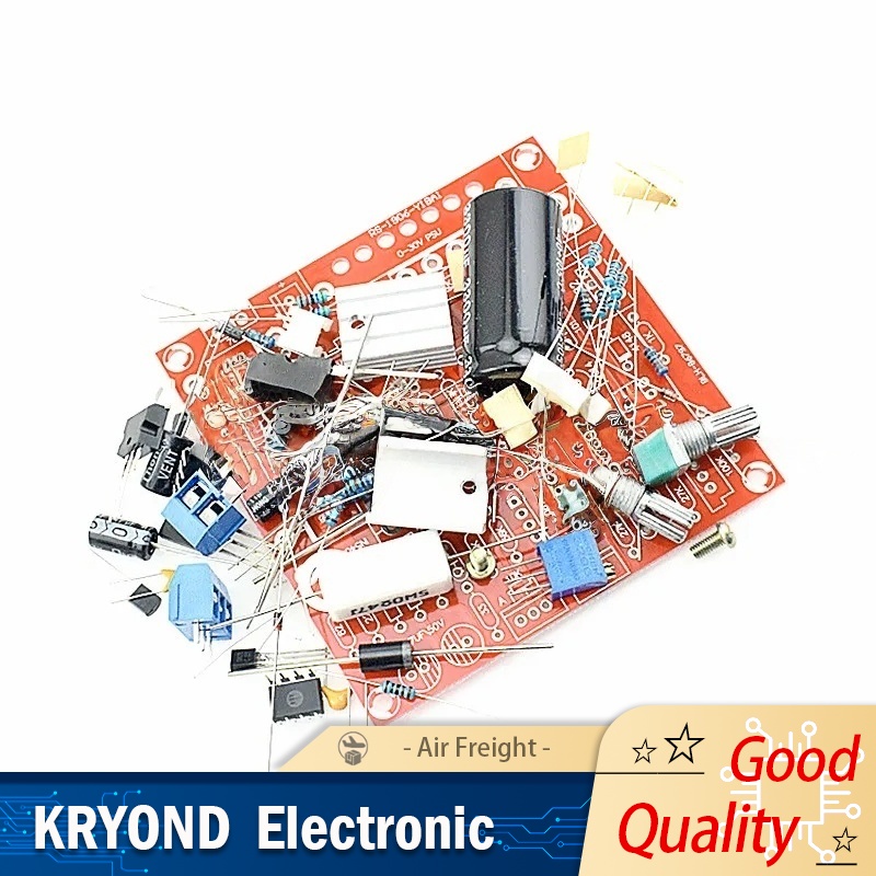 Diy Home Electronics Lab - 汎用調整可能なDC電源DIYキット 0～30V 2mA～3A 電圧レギュレータモジュール 電子機器ラボテストトレーニング用