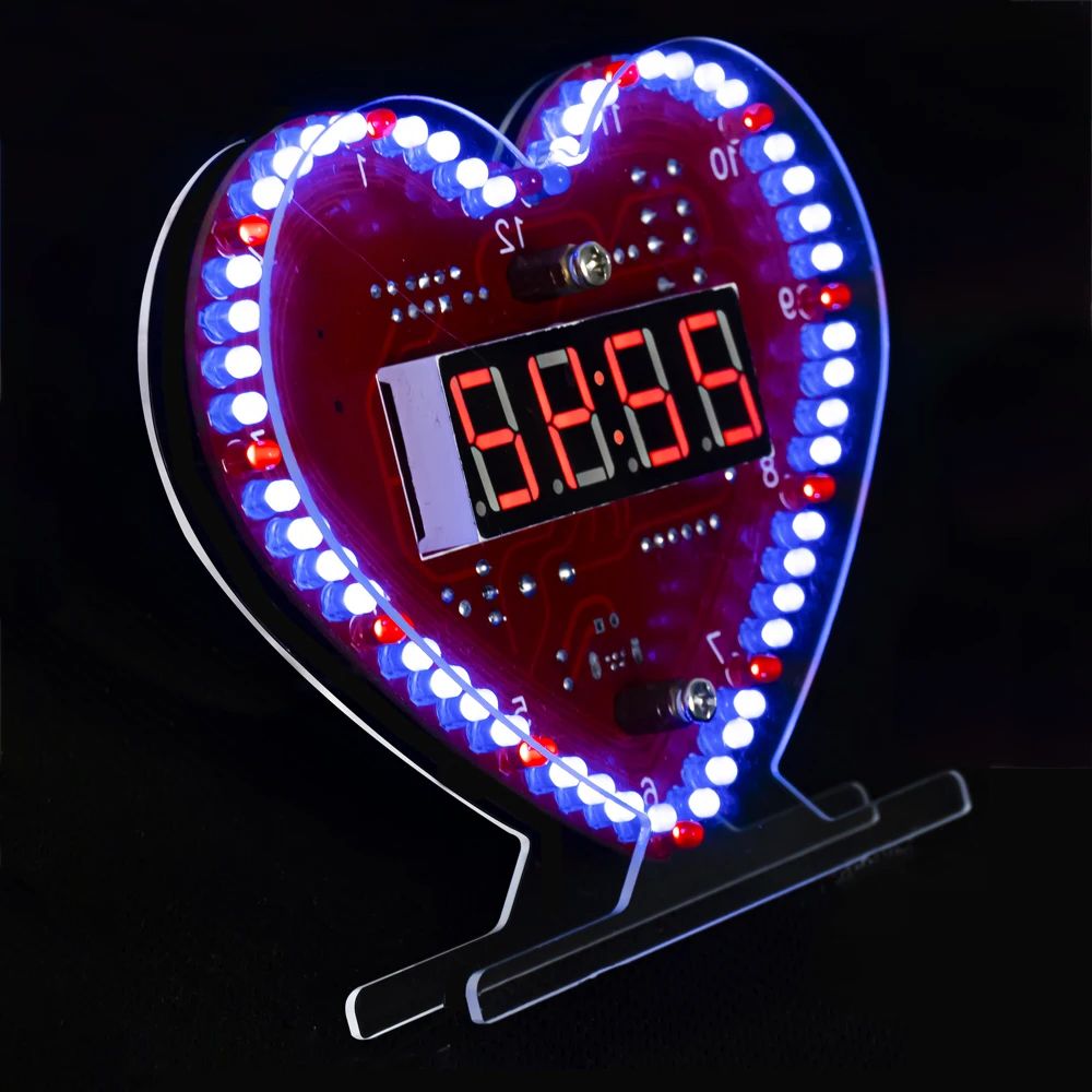 Pcb Etching Kit - DIY 電子キット多機能ハート型 LED 時計 4 桁デジタル管ディスプレイ