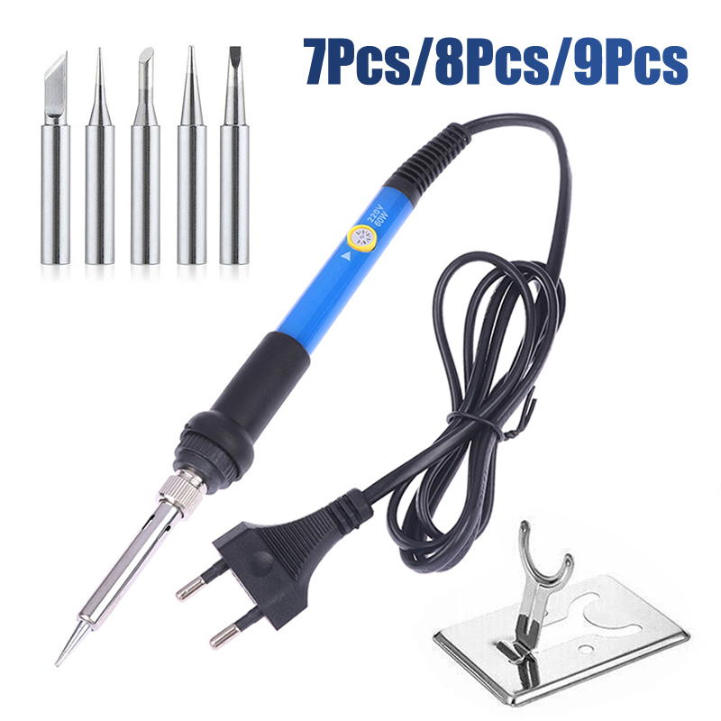 温度調節可能 220V 60W 電気はんだごてキット はんだ - Diy Electronics Tool Kit のレビューと価格