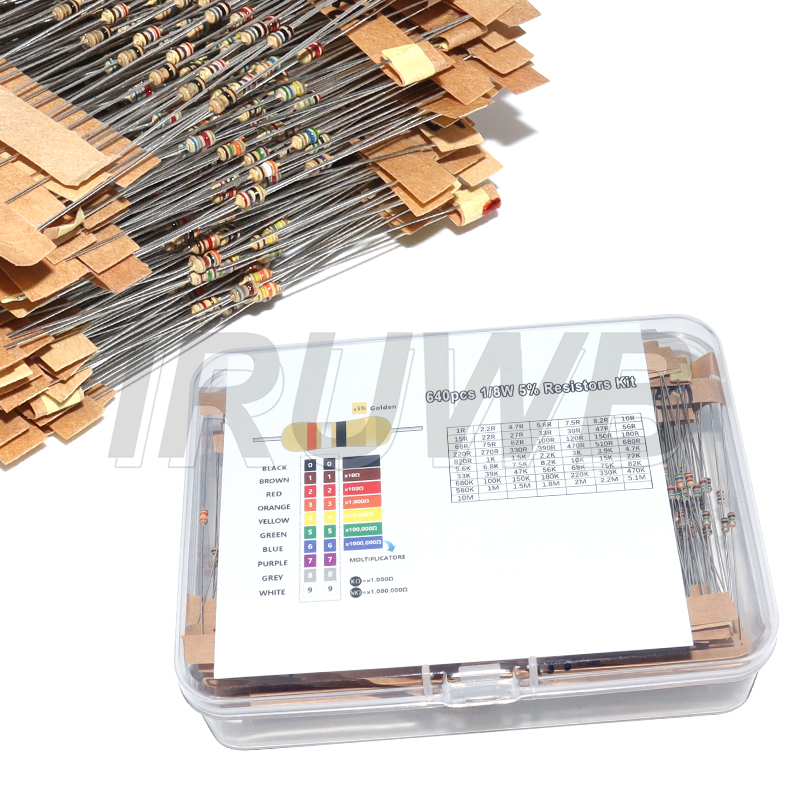 640個 64値 1R - 10MR 0.125W 1/8W - Resistor Kit 1 4W のレビューと価格