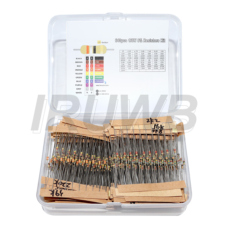 640個 64値 1R - 10MR 0.125W 1/8W - Resistor Kit 1 4W のレビューと価格