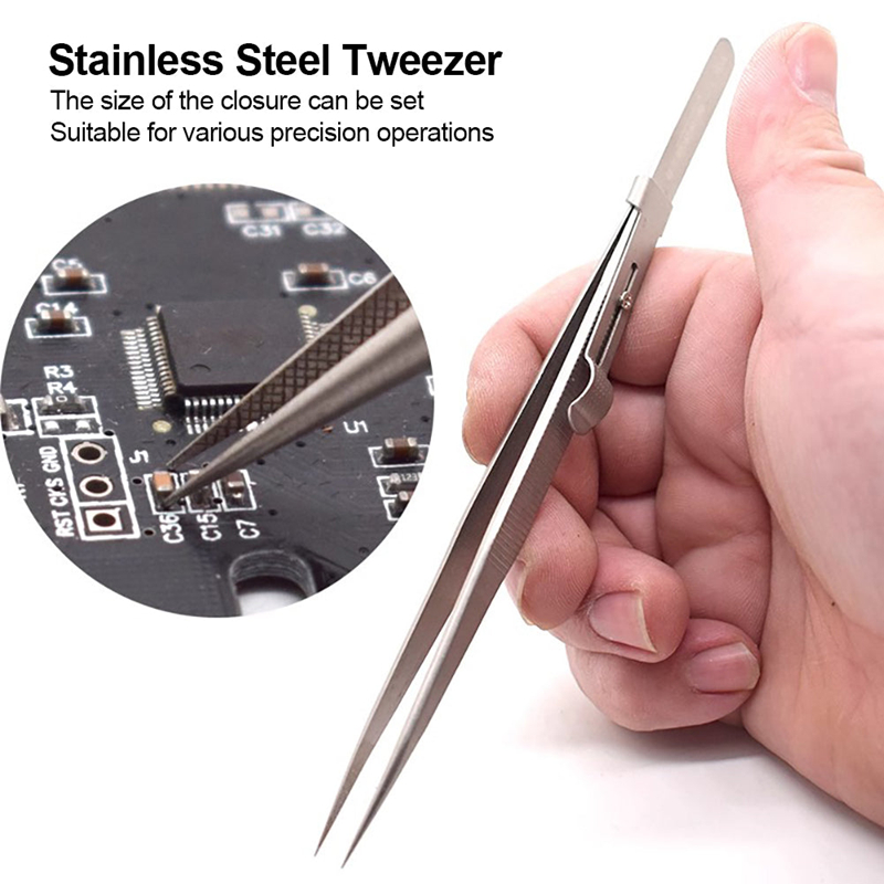 調整可能なセルフクランプピンセットジュエリー作成ツールスライ - Diy Electronics Tool Kit のレビューと価格