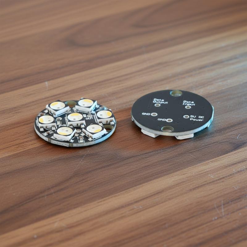 WS2812 7ビット円形LED回路基板プログラマブル低電圧 - Useful Diy Electronics Projects のレビューと価格