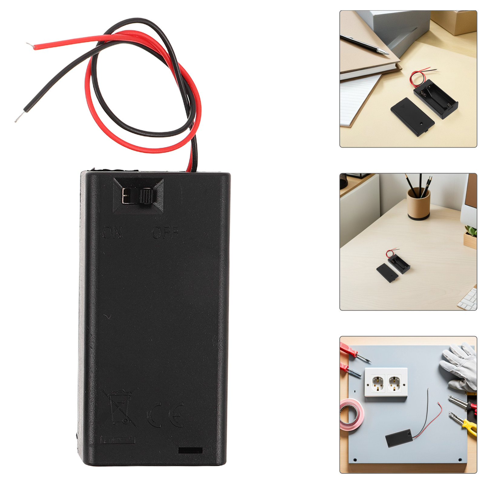 10個入りAA電池ホルダーケース 有線カバー 電池ボックス  - Useful Diy Electronics Projects のレビューと価格