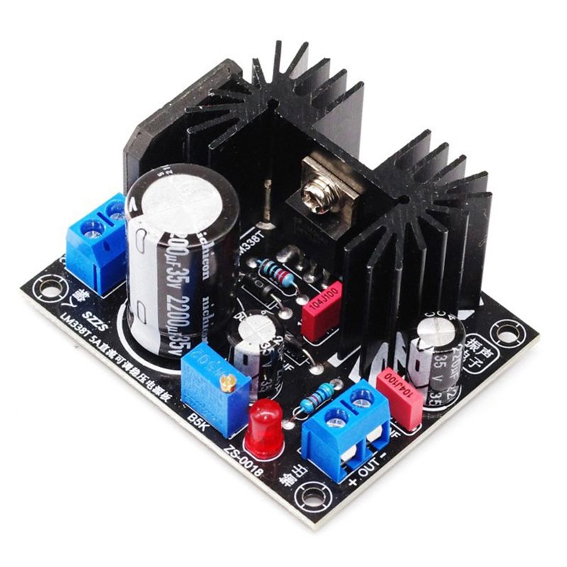 LM338 5A 出力調整可能なリニア安定化電源ボードフィラ - Diy Electronics Supplies のレビューと価格