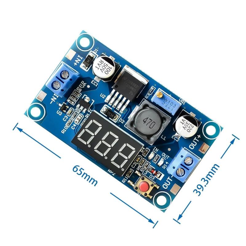 LM2596電源モジュール ディスプレイ付き 3A 2.5- - Diy Electronics Supplies のレビューと価格