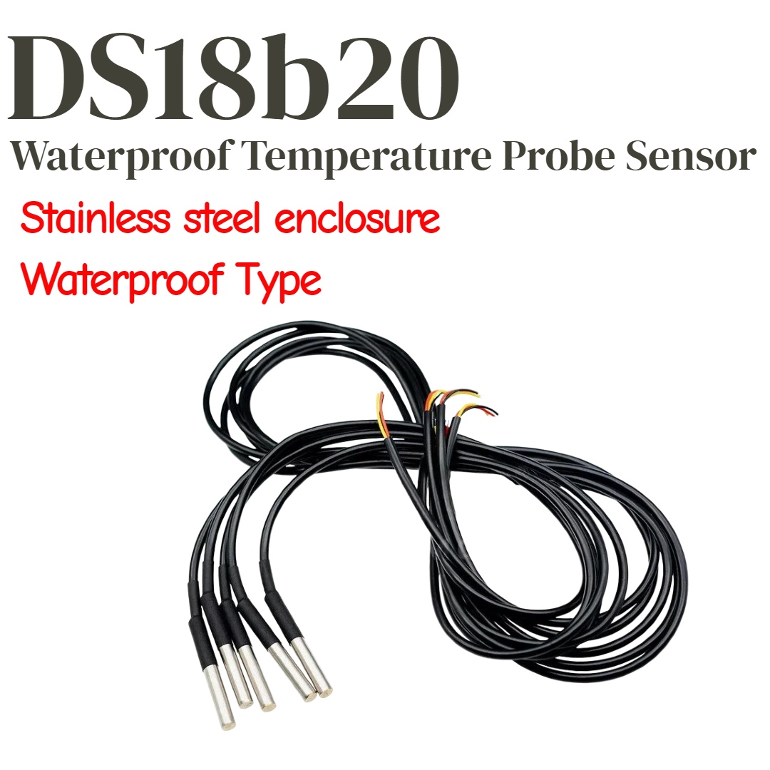 1/5個 DS18b20 温度プローブ 温度センサー 1M  - Ds18B20 Temperature Sensor のレビューと価格