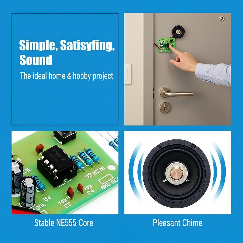 NE555 ドアベル DIY はんだ付け練習キット デュアル - Useful Diy Electronics Projects のレビューと価格