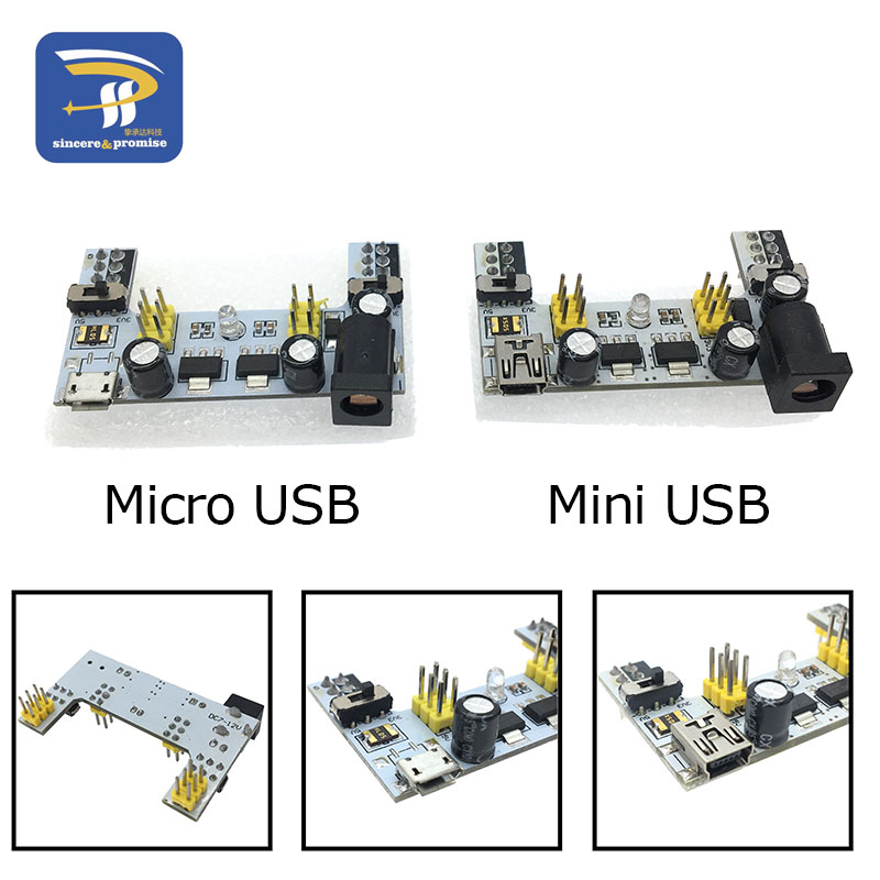 Mb102ミニマイクロusbインターフェースブレッドボード電 - Diy Electronics Breadboard のレビューと価格
