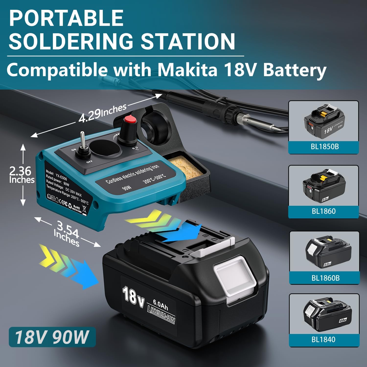 90W LED デジタルコードレスはんだごてキット マキタ  - Diy Electronics Tool Kit のレビューと価格