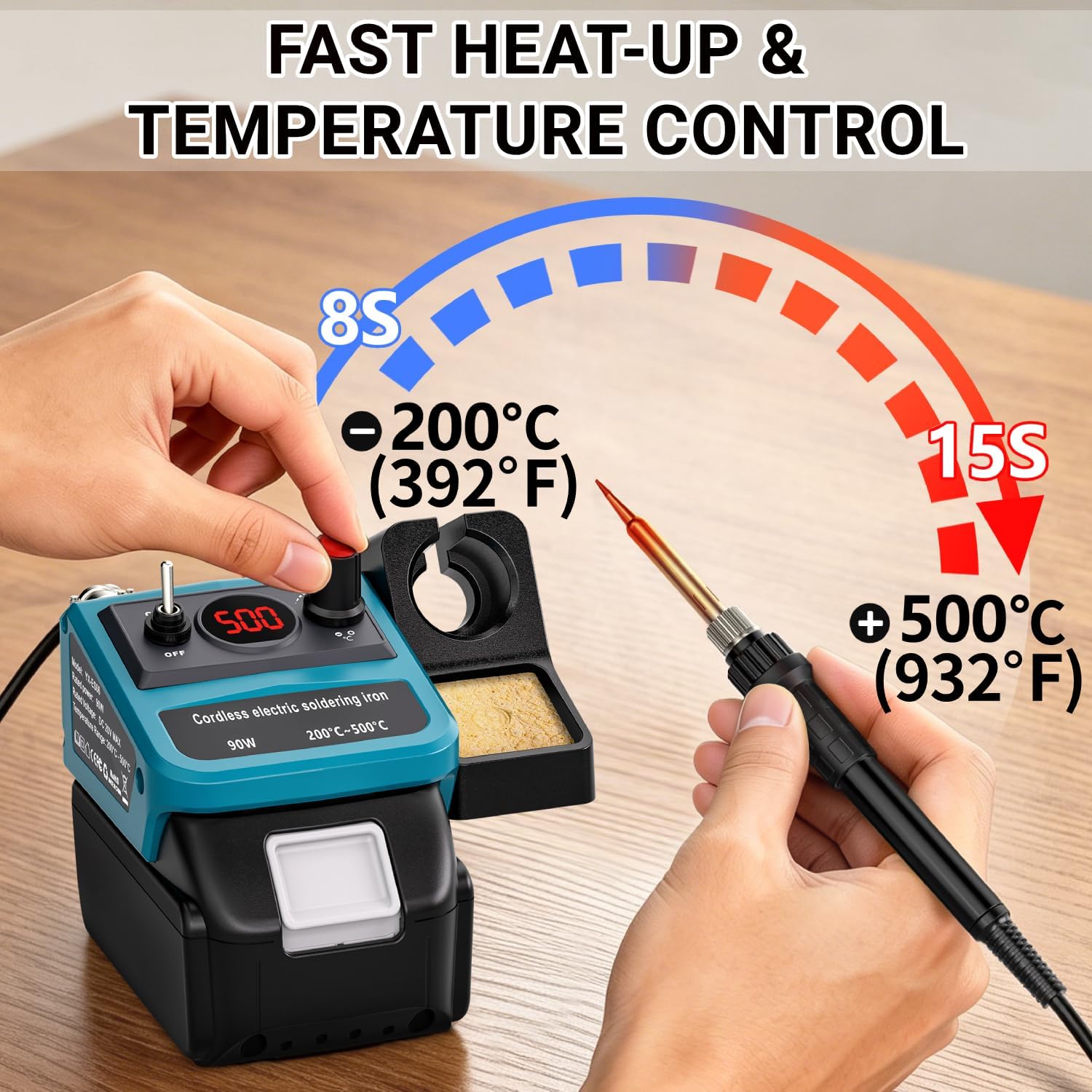 90W LED デジタルコードレスはんだごてキット マキタ  - Diy Electronics Tool Kit のレビューと価格