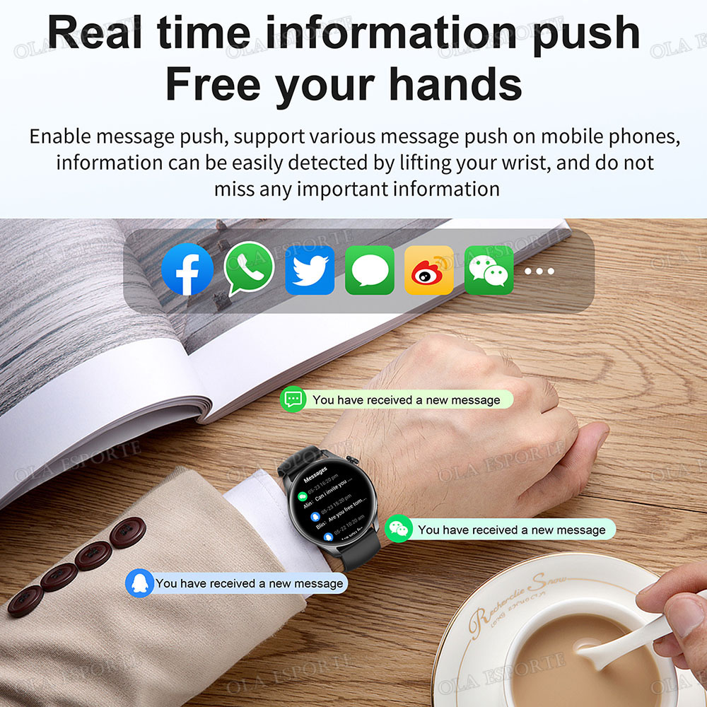 男女兼用新型スマートウォッチ BT通話 メッセージ通知 健康 - Diy Electronics Watch のレビューと価格