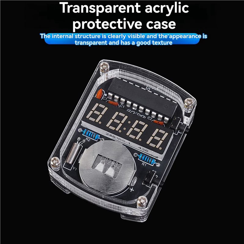 2X DIY 時計 LED 時計電子キット 0.28 インチ - Diy Electronics Watch のレビューと価格