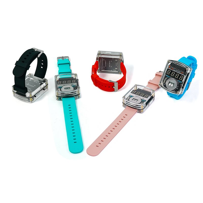 2X DIY腕時計LEDウォッチ電子キット0.28インチディ - Diy Electronics Watch のレビューと価格
