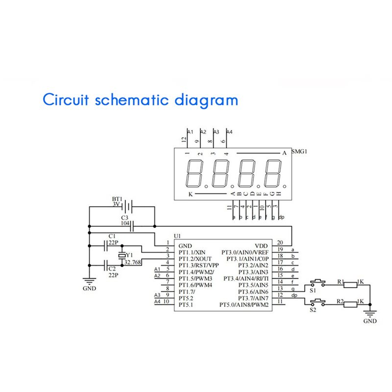 2X DIY 時計 LED 時計電子キット 0.28 インチ - Diy Electronics Watch のレビューと価格